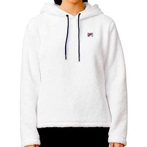 NWT Fila Josephine White Sherpa Crop Sweatshirt